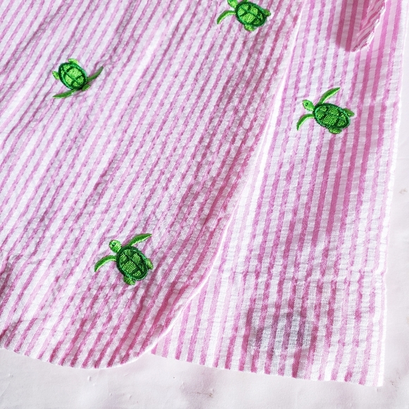 LILLY PULITZER Seersucker Turtle Wrap Skirt 14 - Picture 4 of 7